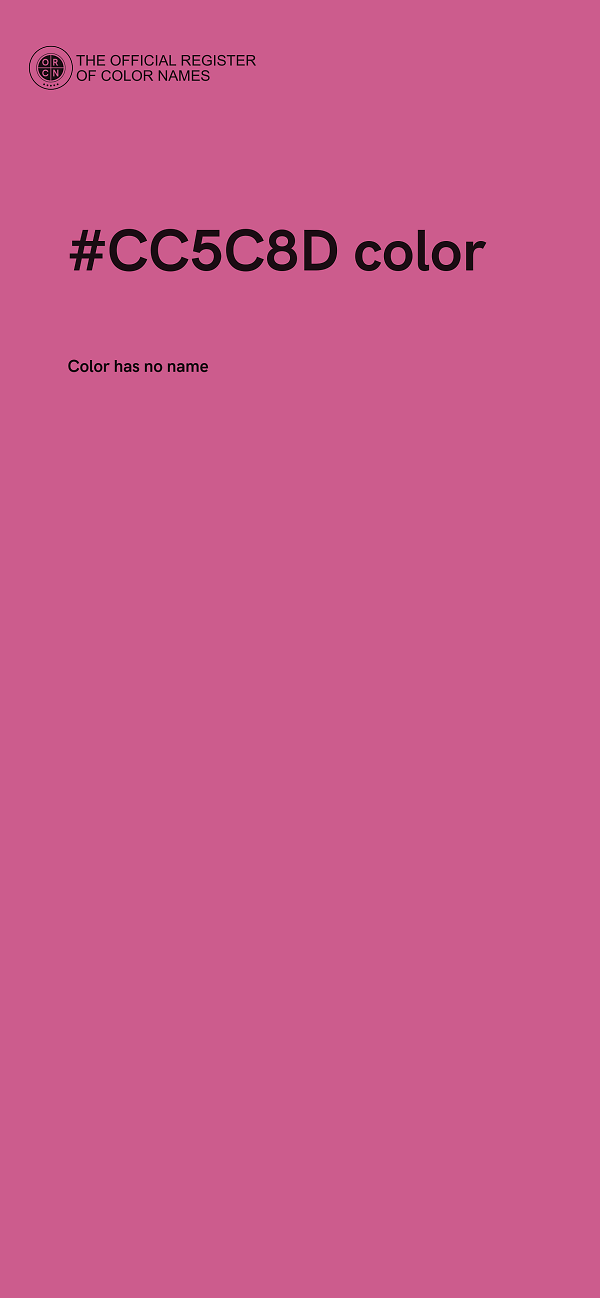 #CC5C8D color image