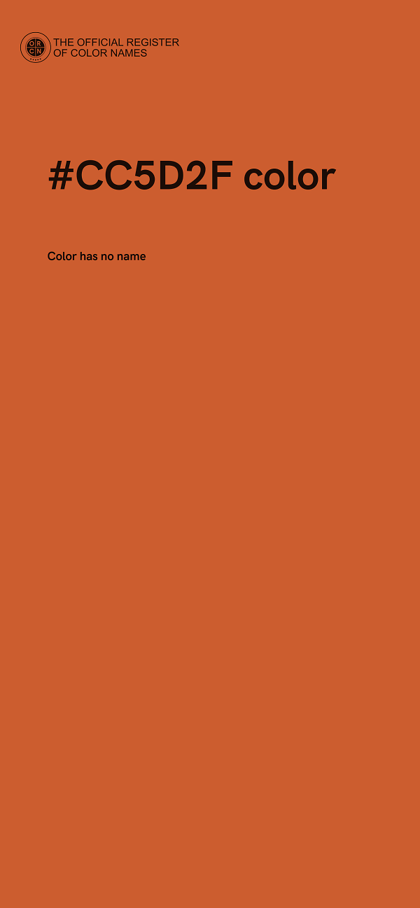 #CC5D2F color image