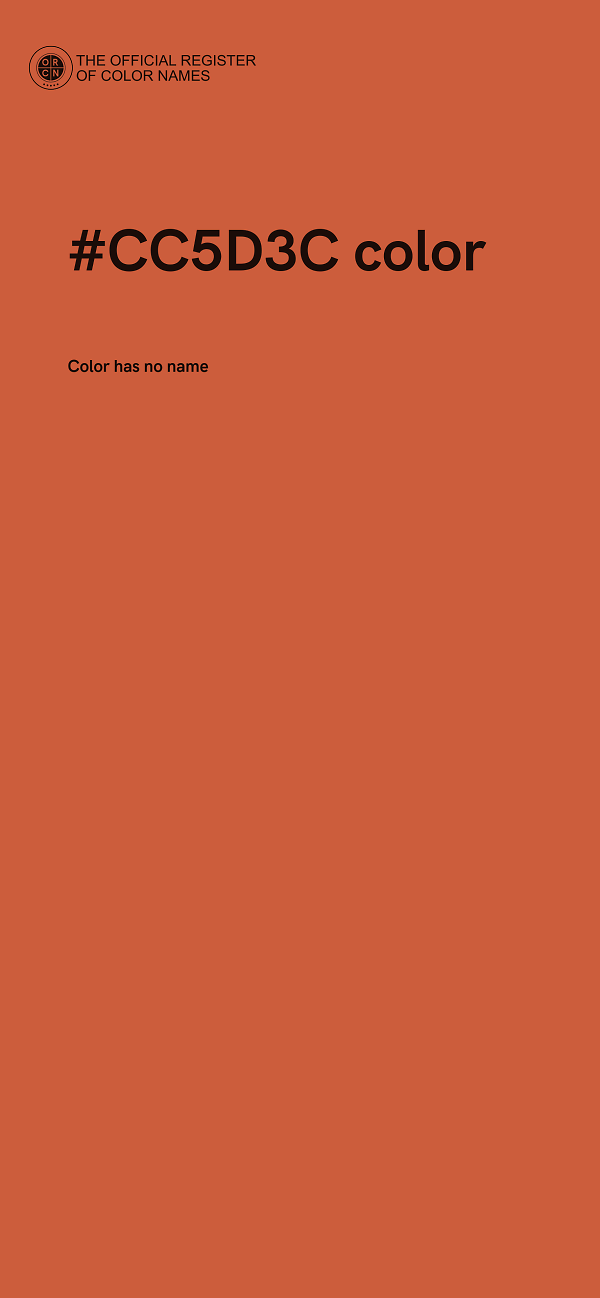 #CC5D3C color image