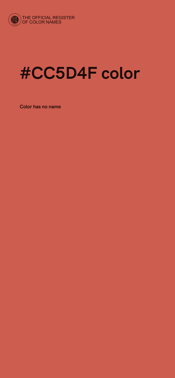 #CC5D4F color image