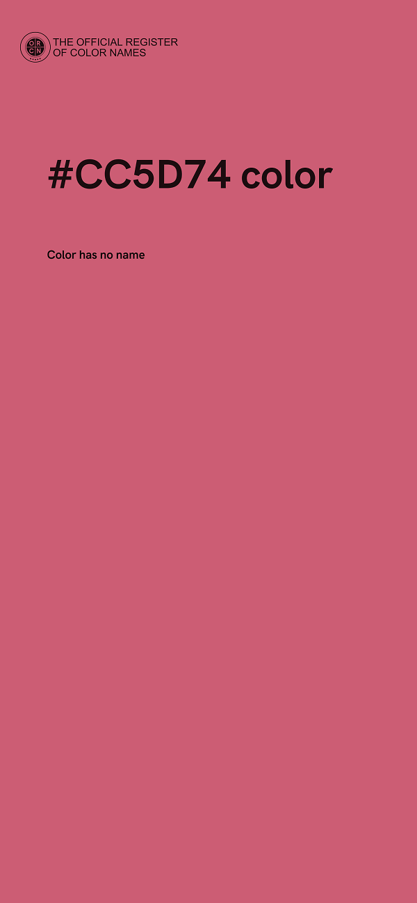 #CC5D74 color image