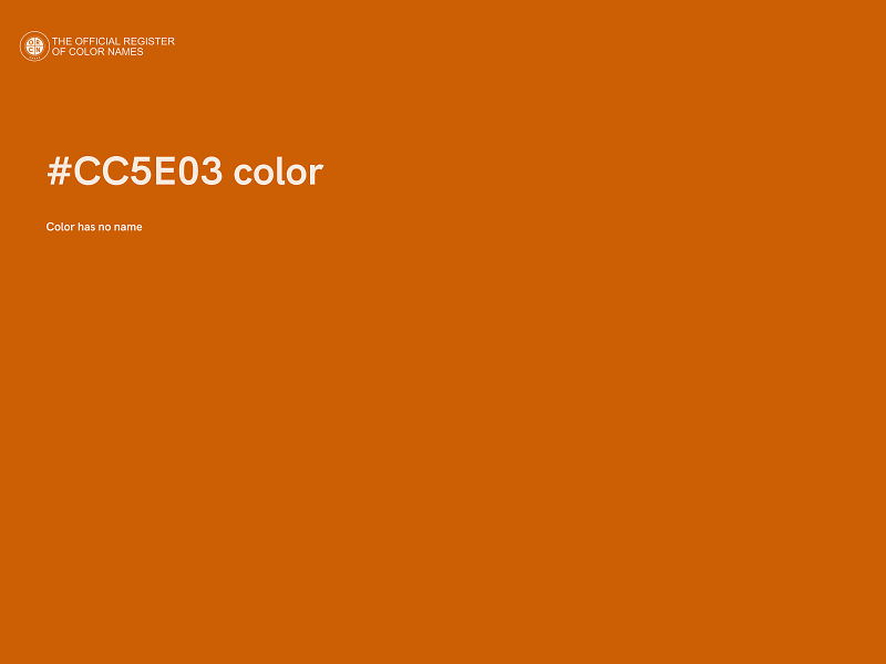 #CC5E03 color image