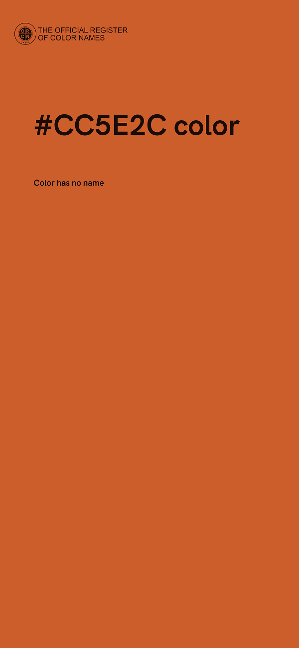#CC5E2C color image