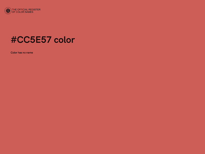 #CC5E57 color image