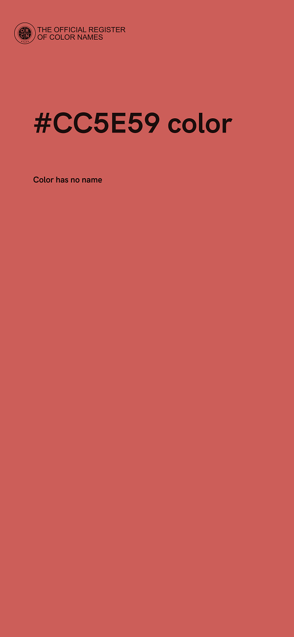 #CC5E59 color image