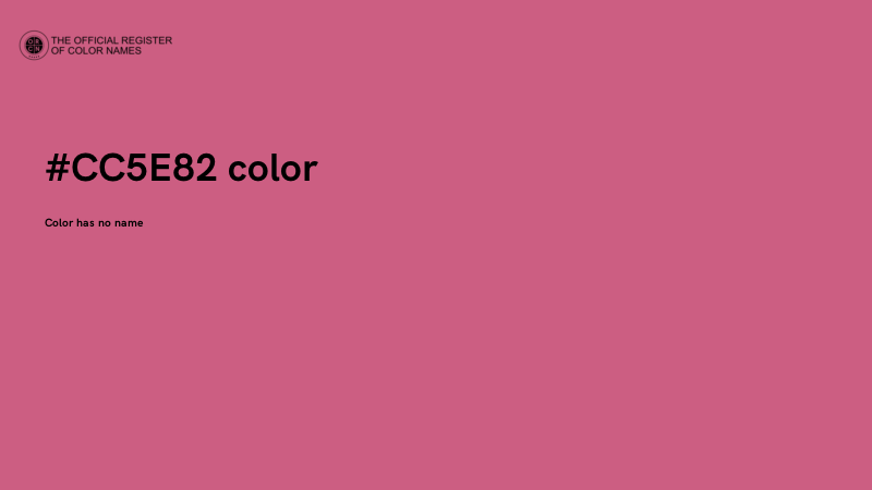 #CC5E82 color image