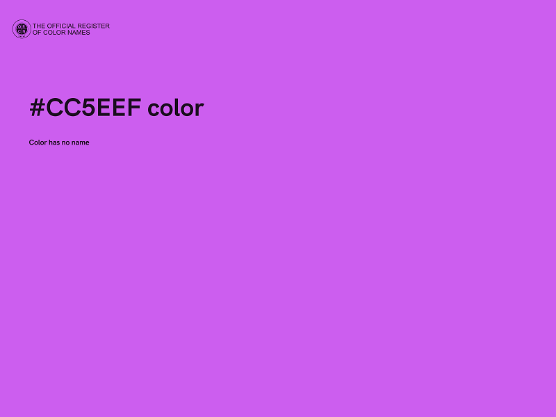 #CC5EEF color image