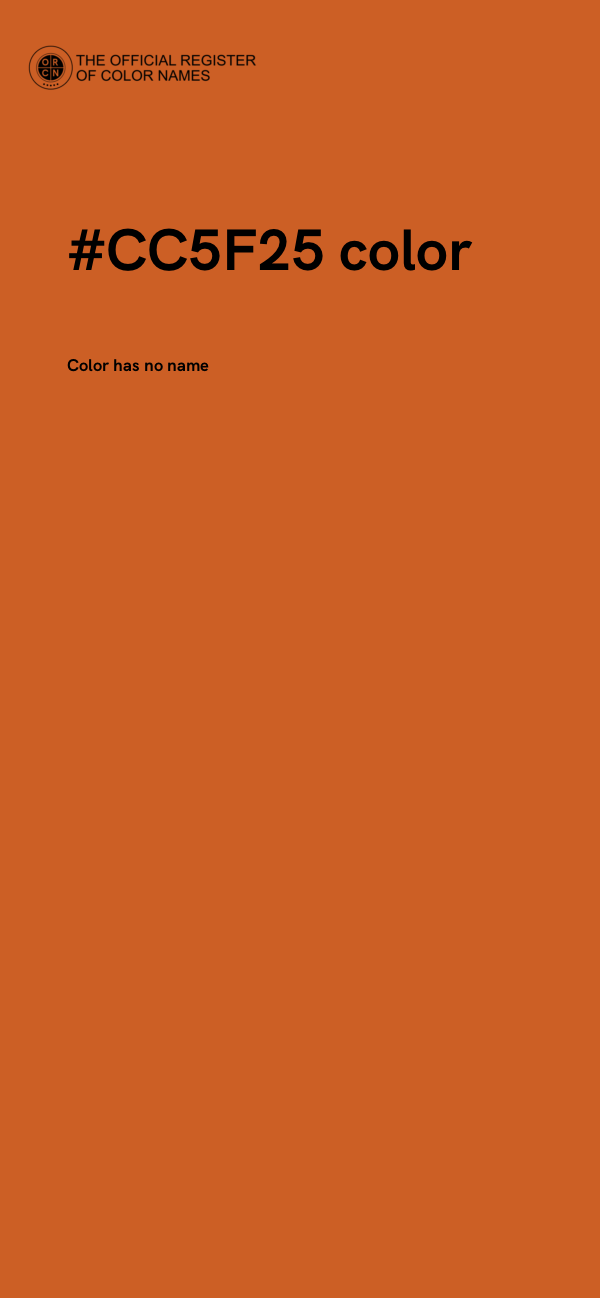 #CC5F25 color image