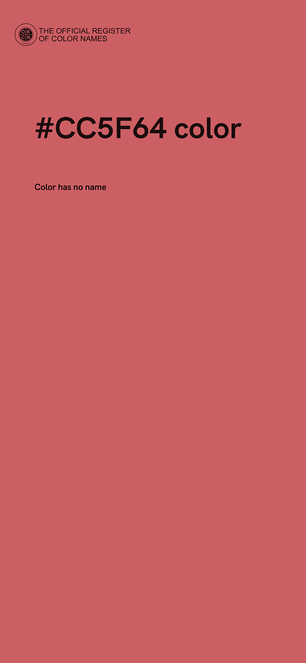 #CC5F64 color image