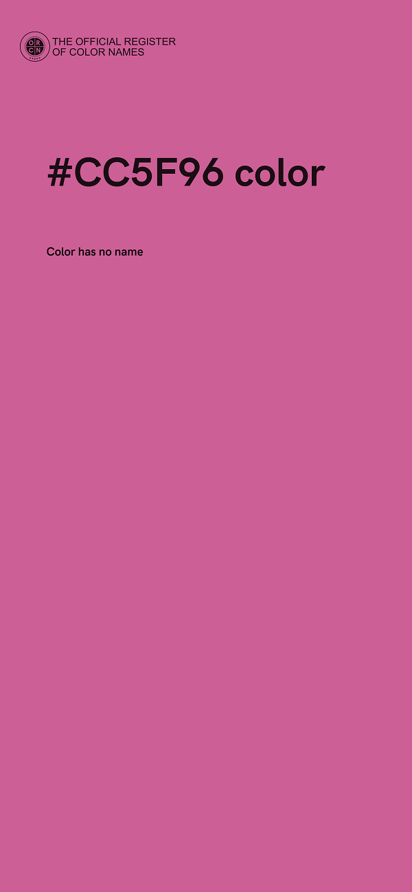 #CC5F96 color image