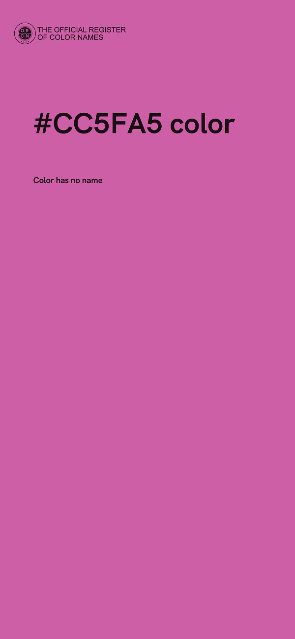 #CC5FA5 color image