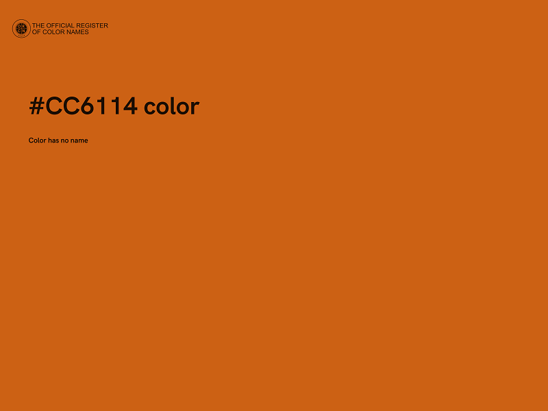 #CC6114 color image