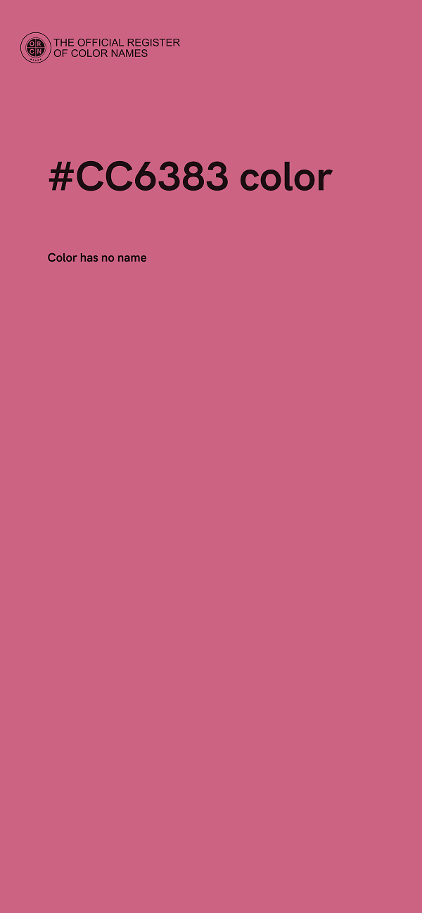 #CC6383 color image