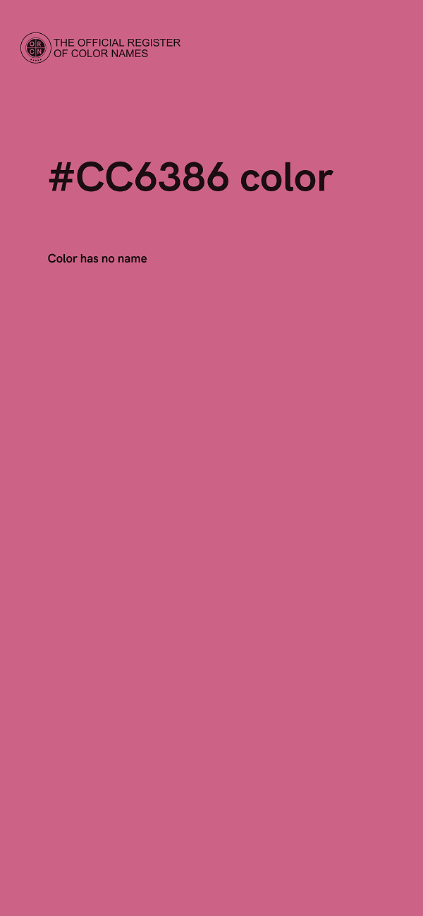 #CC6386 color image