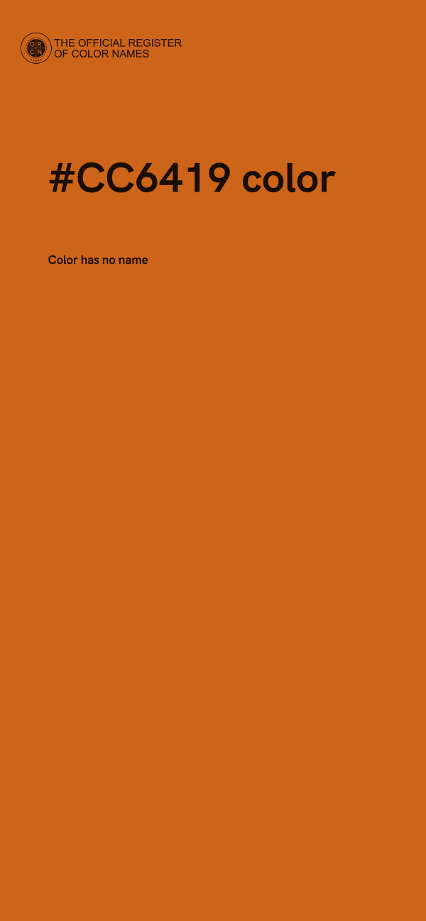 #CC6419 color image