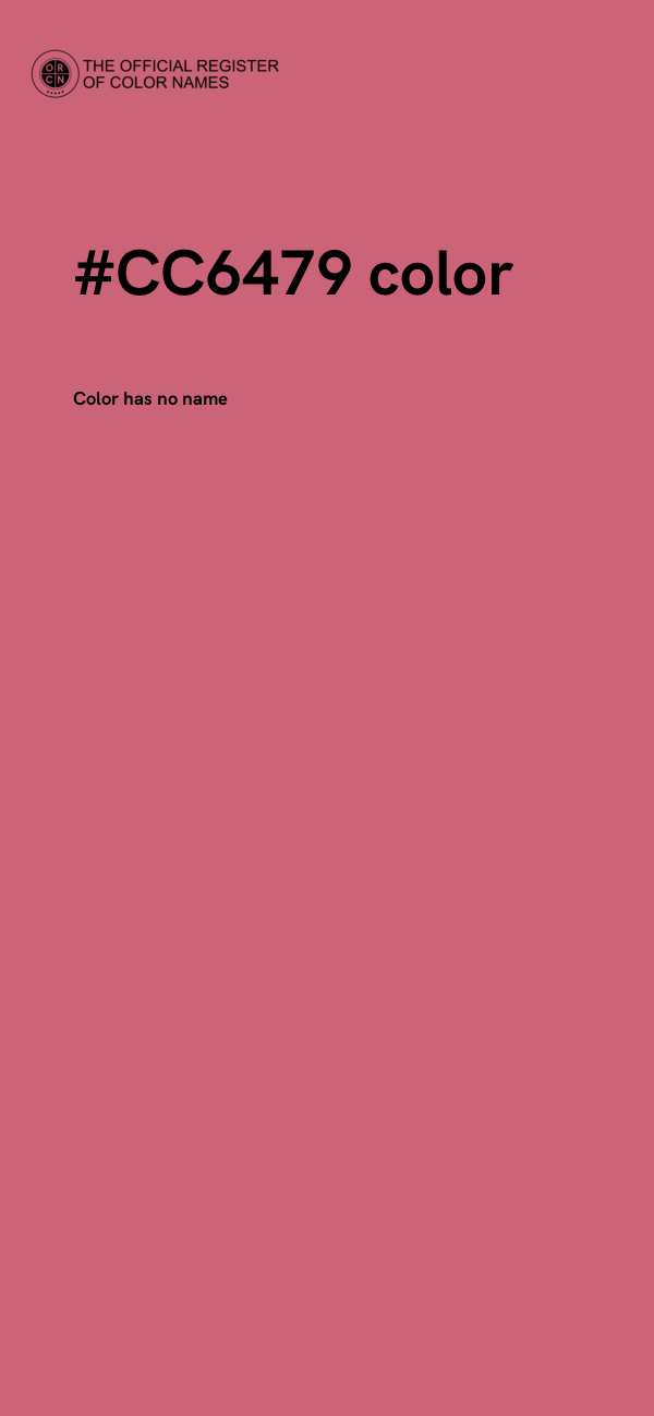 #CC6479 color image