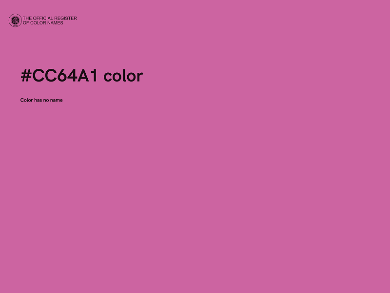 #CC64A1 color image