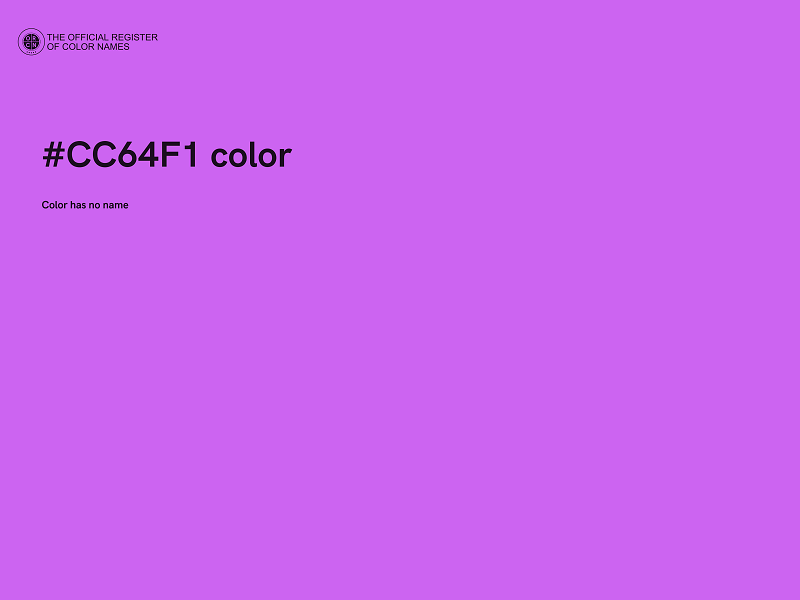 #CC64F1 color image