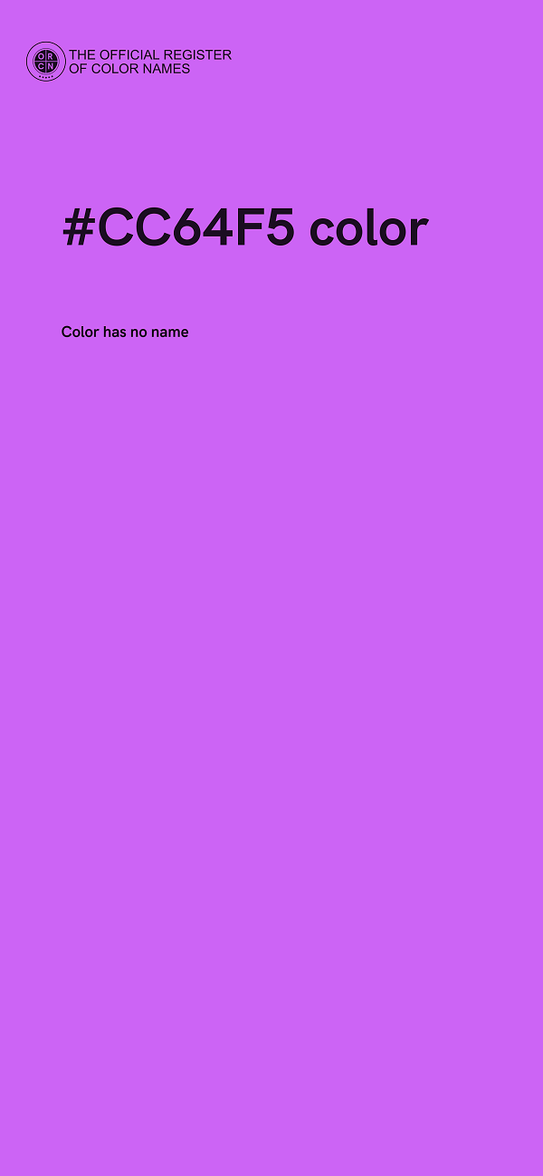 #CC64F5 color image