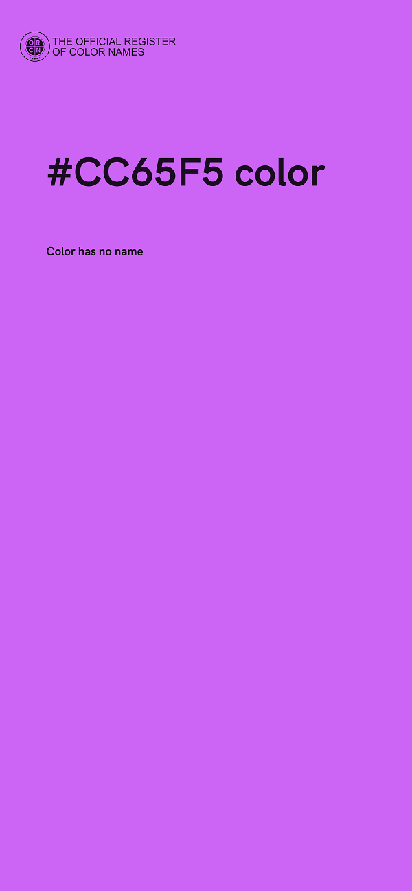 #CC65F5 color image
