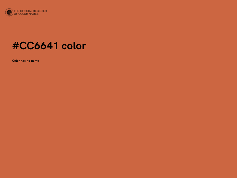 #CC6641 color image