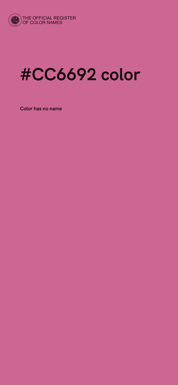 #CC6692 color image