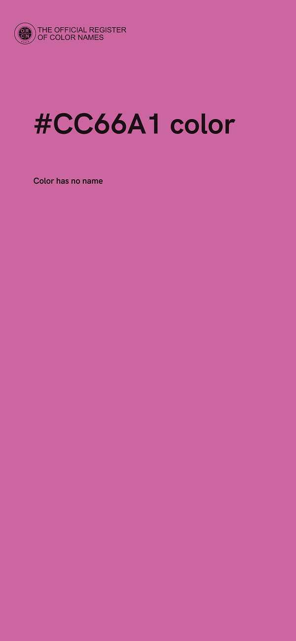 #CC66A1 color image