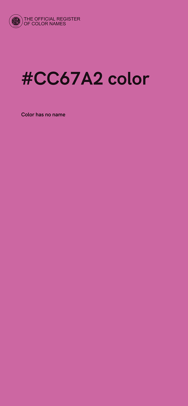 #CC67A2 color image