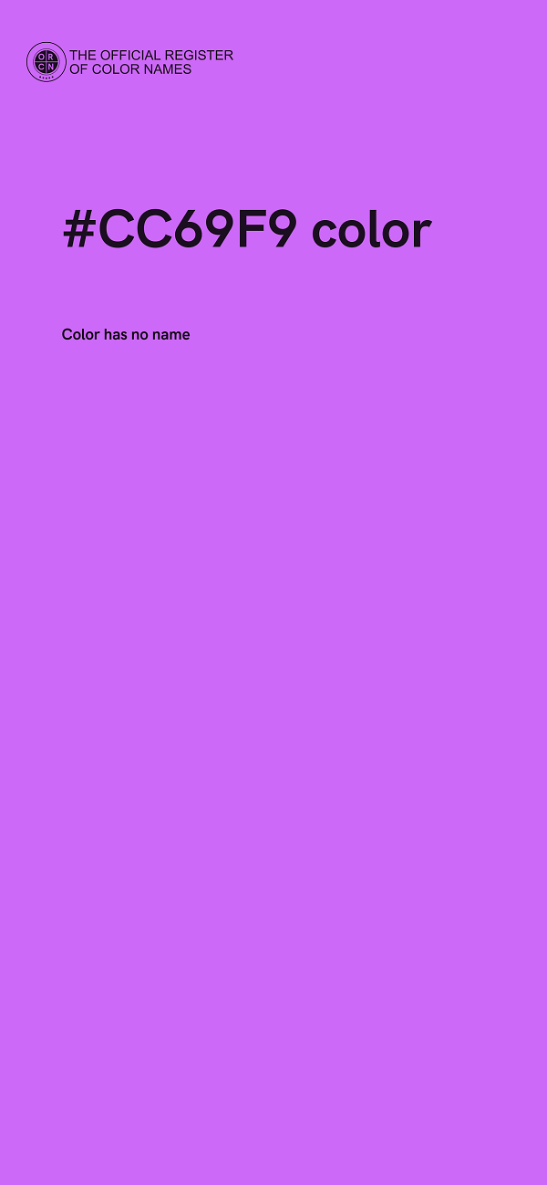 #CC69F9 color image