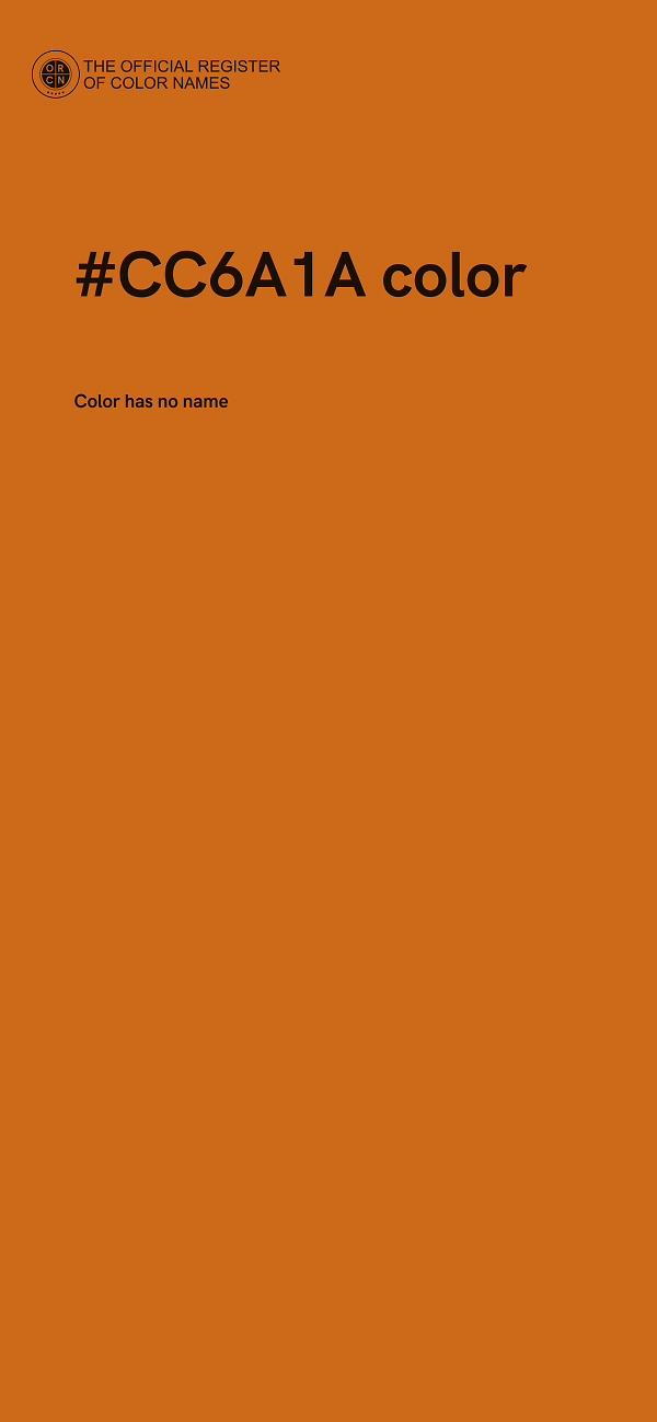 #CC6A1A color image