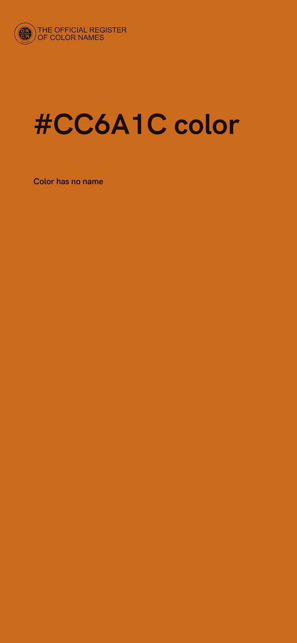 #CC6A1C color image