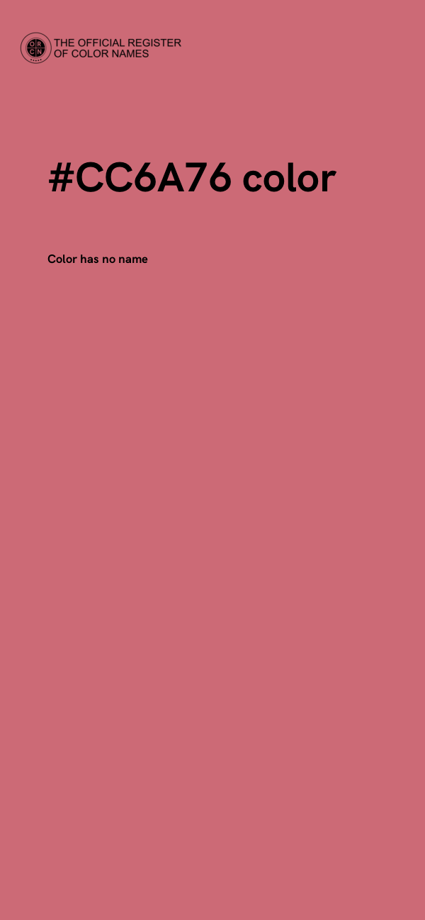 #CC6A76 color image