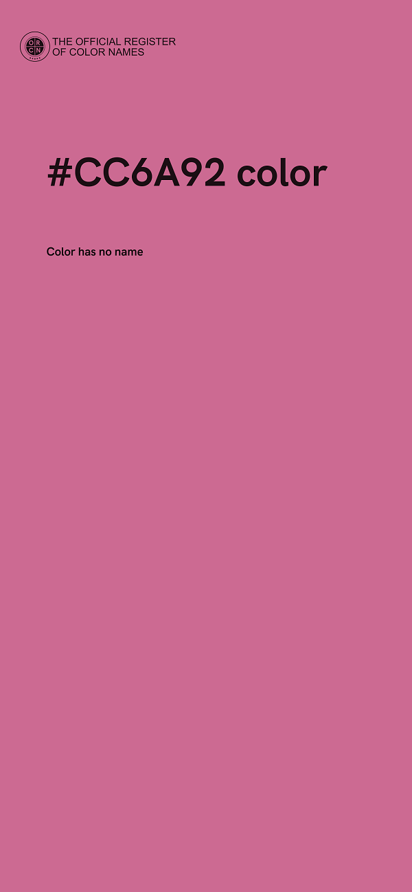 #CC6A92 color image