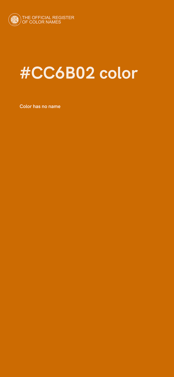 #CC6B02 color image