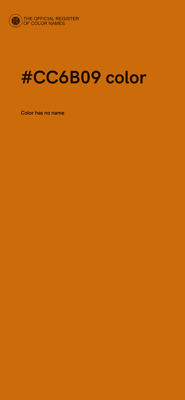 #CC6B09 color image