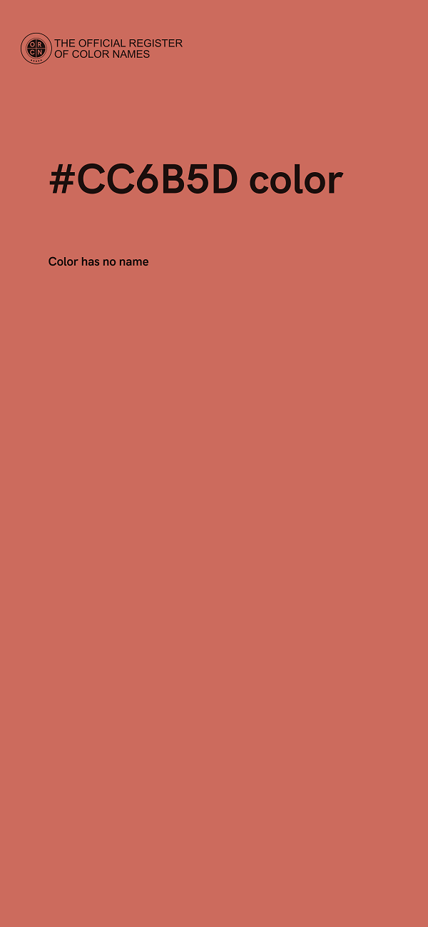 #CC6B5D color image