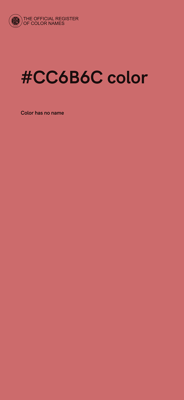 #CC6B6C color image