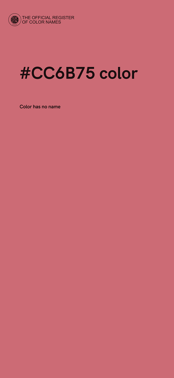 #CC6B75 color image
