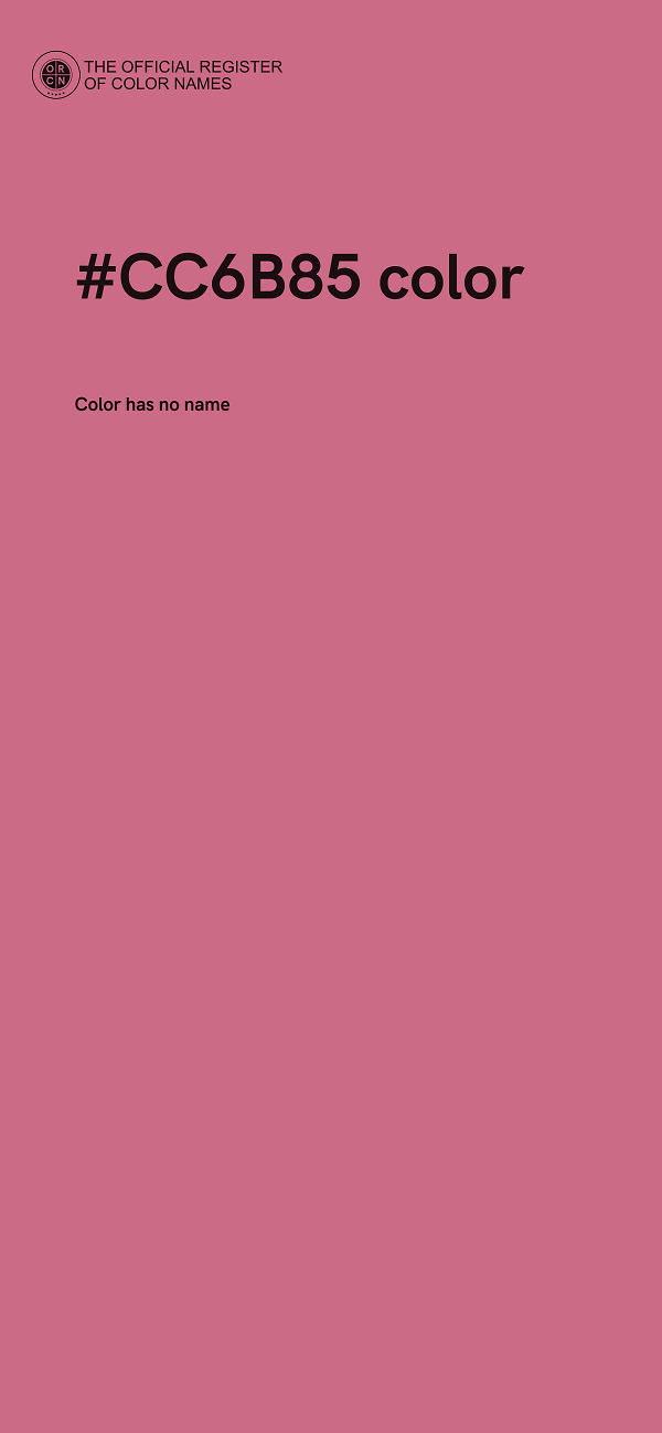 #CC6B85 color image