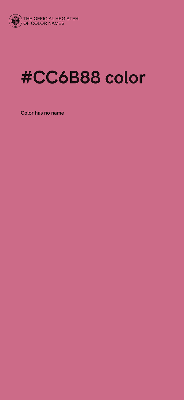 #CC6B88 color image