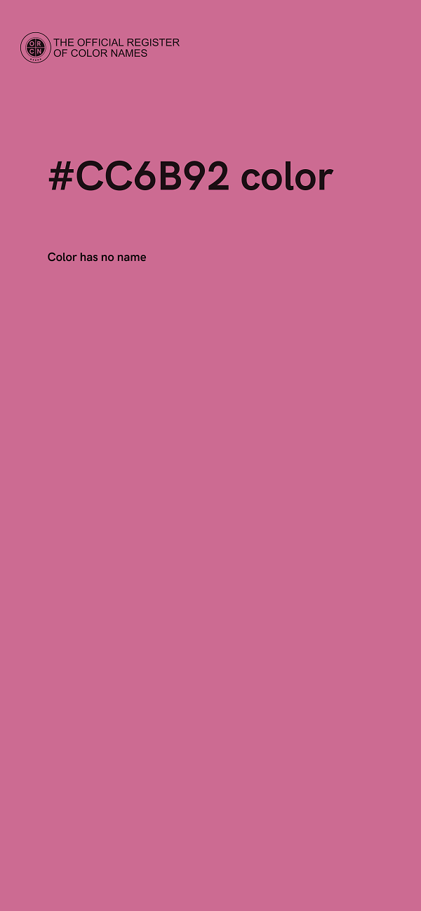 #CC6B92 color image