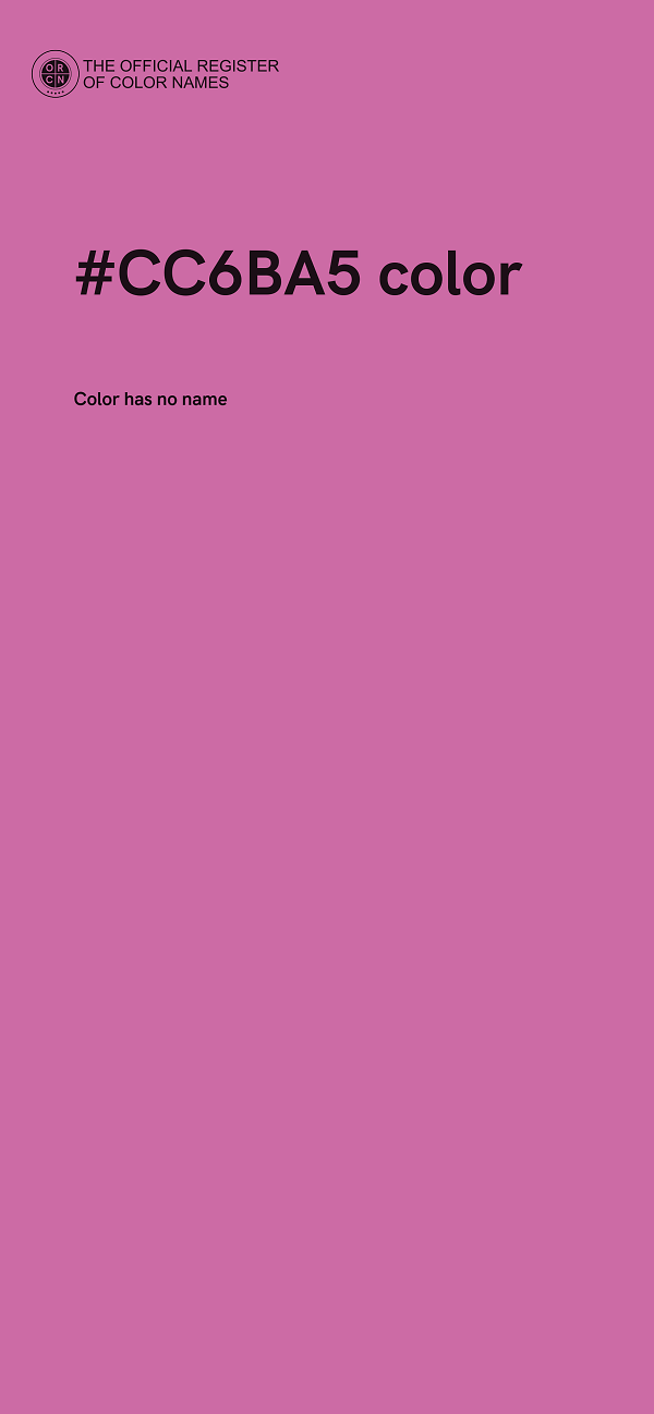 #CC6BA5 color image