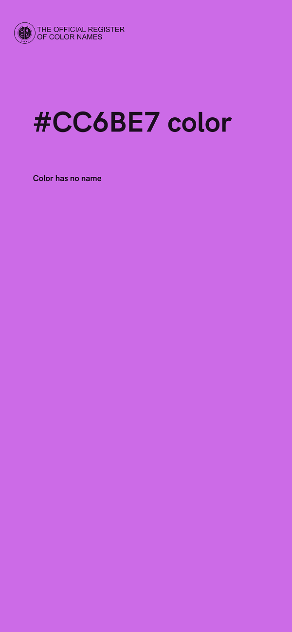 #CC6BE7 color image