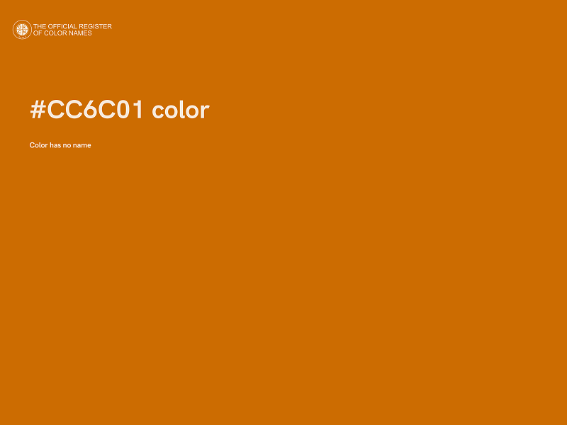 #CC6C01 color image