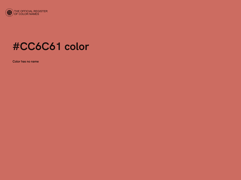 #CC6C61 color image
