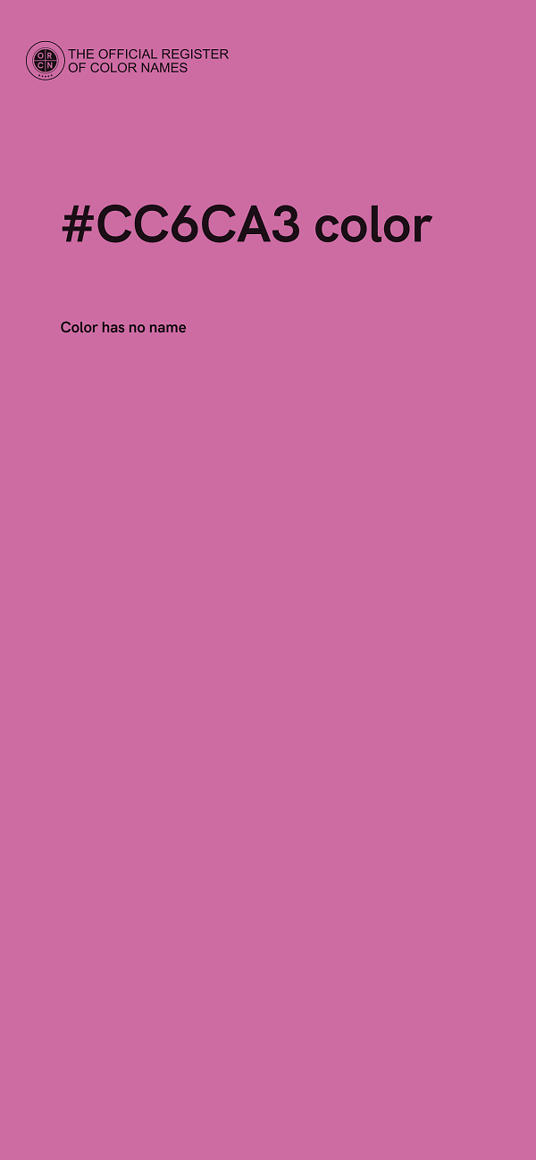 #CC6CA3 color image