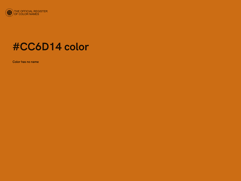 #CC6D14 color image