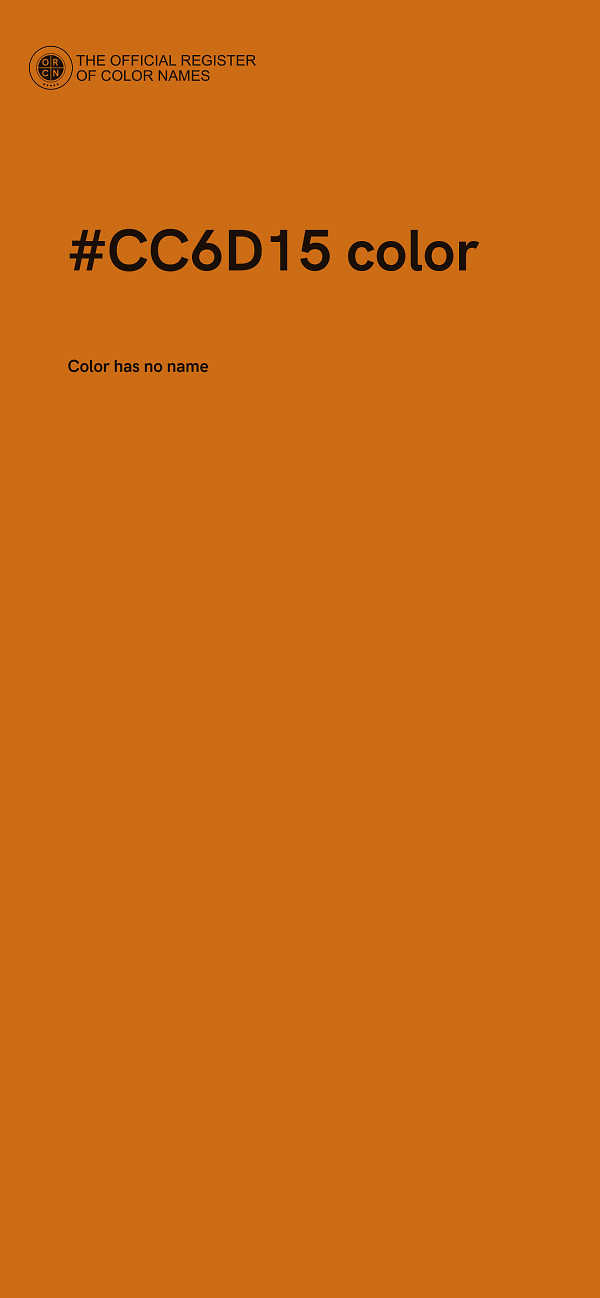 #CC6D15 color image