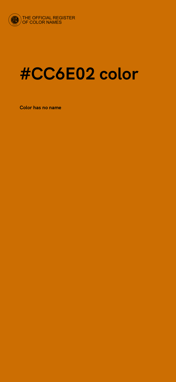 #CC6E02 color image