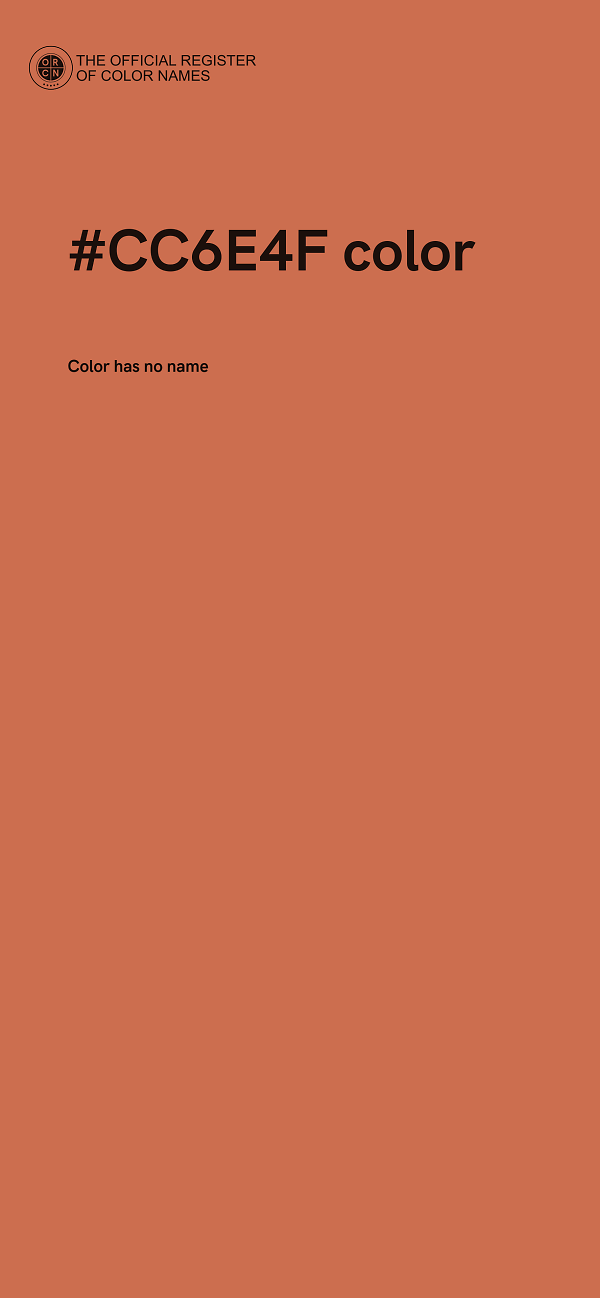 #CC6E4F color image